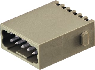 Harting - Contactblok v rechthoekige connect. Sticontdr Han 12P