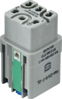 Harting - Contactblok v rechthoekige connect. Han Q5/0-F-Ql