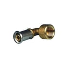 Henco - 6P Fitting met 2 aansluitingen Pers Knie Kopp 16X1/2 Bi