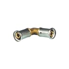 Henco - 1P Fitting met 2 aansluitingen Pers X 2 Knie Kopp 20X20