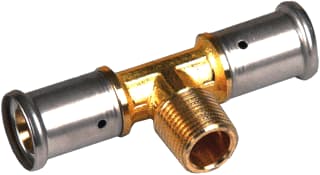 Henco - 14P Fitting met 3 aansluitingen Pers T/St 16X1/2Bux16