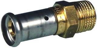 Henco - 17P Fitting met 2 aansluitingen Pers Overg.Kopp 20X1/2Bu