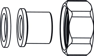 Heimeier - Globo H Fitting met 2 aansluitingen 0601-05.353