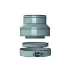 DRU - RVS 200/130 Concentr. RGA/LTV hulpstuk 2 aansl. Verloop 150/100