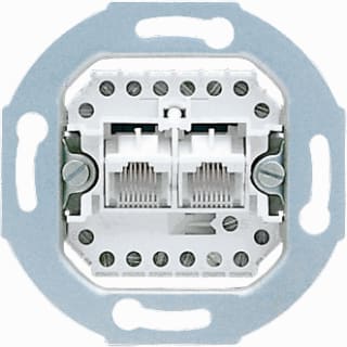 Jung - Basiselement UAE Datacontactdoos twisted pair Data Cat3 2X8P Schr Basis