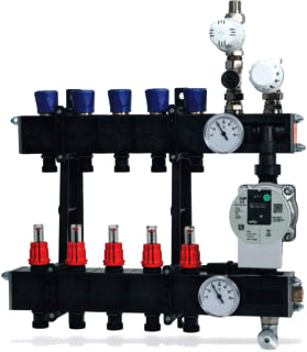 Henco - Verdeler voor hydronische circuits 2gr.compverd stadvrw n&en