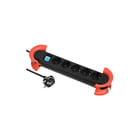 Bachmann - Hook Indoor 5xWCD Contactdooscombinatie 5X 230V Ra 1Xschak Zw