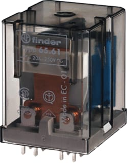 Finder - 65 Schakelrelais relais 12v 20a 250vac