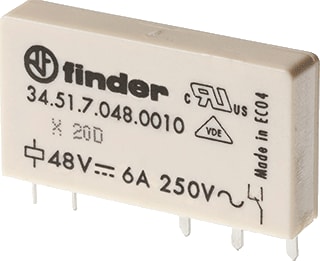 Finder - 34 Schakelrelais Printrel 34.51 1W/6A/12Dc