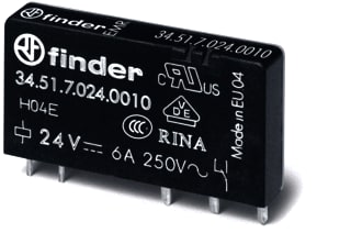 Finder - 34 Schakelrelais Rel 1W 6A 48V S.