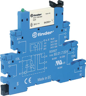 Finder - 38 Schakelrelais Interf.Rel 38-61 2P6A24Dc