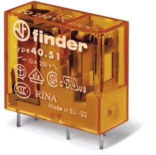 Finder - 40 Schakelrelais rel 1w 10a 230v