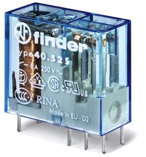 Finder - 40 Schakelrelais Rel 2W 8A 5V S.