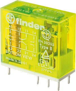 Finder - 50 Schakelrelais Printrel 2M/8A 24Dc