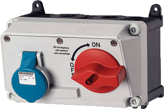 Mennekes - AMAXX Duo CEE-cont.doos uitschak.baar, bevei. Wcd Cee 3P 16A 230V Ip44