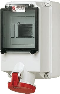 Mennekes - CEE-cont.doos uitschak.baar, bevei. Wcd Cee 5P 63A 400V Rai
