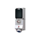 Mennekes - Duo CEE-cont.doos uitschak.baar, bevei. Wcontds 16A 3P Duo+Rail