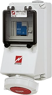 Mennekes - CEE-cont.doos uitschak.baar, bevei. Wcd Cee 5P 16A 400V 6H