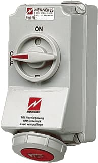 Mennekes - Duo CEE-cont.doos uitschak.baar, bevei. Wcd Cee 16A 7P 400V