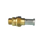 Henco - 26P Fitting met 2 aansluitingen Pers/Schr.Ov/Kopp 16X3/4