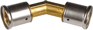 Henco - 27P Fitting met 2 aansluitingen pers bocht 45gr 26mm