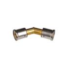 Henco - 27P Fitting met 2 aansluitingen pers bocht 45gr 26mm