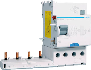 Hager - BD Voor inst.automaat <63A Aardlekblok Als-Elem 4P63A 30Ma Bd463N