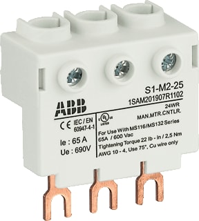 ABB - MS Aansluitklem voor hoofdkabel Aanslblok Ms1Xx-S1-M2-25
