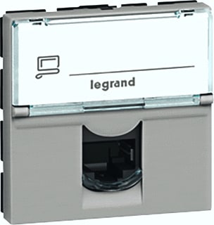Legrand - Mosaic Datacontactdoos twisted pair 1Xrj45 Ftp Cat6 Al