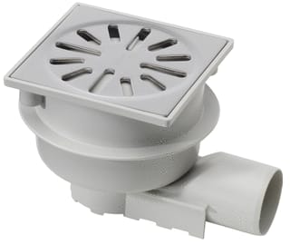 Aquaberg - Vloerput met 1 aansluiting 100X100 Nv Put Rvs Roost 40