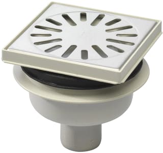 Aquaberg - 4015 Vloerput met 1 aansluiting Knst Put+Opzet 2Mm Rvs 304R