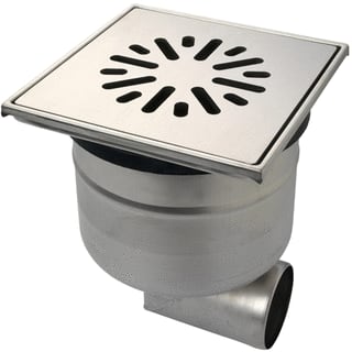 Aquaberg - Vloerput met 1 aansluiting 200 Rvs Put/Opztst/Roost75