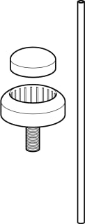 Geberit - Toeb./onderd. bed.elem. spoelsyst. Druktoets Kega 1 Knops