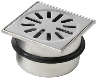 Aquaberg - Vloerput met 1 aansluiting Rvs Put Nv 10X10Cm Rvs304 4410