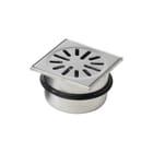 Aquaberg - Vloerput met 1 aansluiting Rvs Put Nv 10X10Cm Rvs304 4410