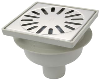 Aquaberg - 4215 Vloerput met 1 aansluiting Abs Put Nv 15X15Cm Rvs304