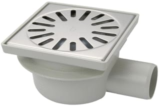 Aquaberg - 4216 Vloerput met 1 aansluiting Abs Put Nv 15X15Cm Rvs304