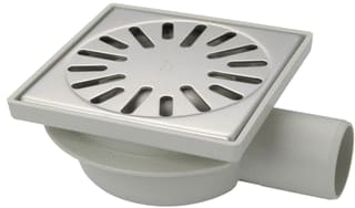 Aquaberg - 4116 Vloerput met 1 aansluiting Abs Put Nv 15X15Cm Rvs304