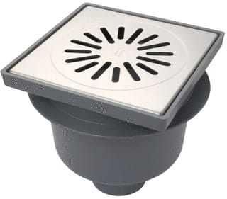 Aquaberg - 4020 Vloerput met 1 aansluiting Abs Put Nv 20X20Cm Rvs304