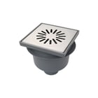Aquaberg - Vloerput met 1 aansluiting Abs Put Nv 20X20Cm Rvs304 4220