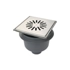 Aquaberg - Vloerput met 1 aansluiting Abs Put Ve 20X20Cm Rvs316 6320