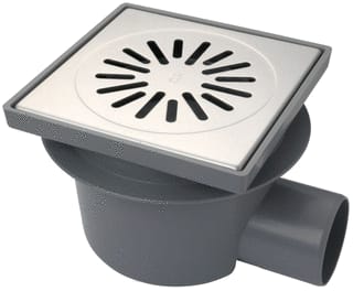 Aquaberg - 4021 Vloerput met 1 aansluiting Abs Put Nv 20X20Cm Rvs304