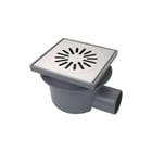 Aquaberg - Vloerput met 1 aansluiting Abs Put Nv 20X20Cm Rvs304 4221