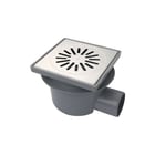 Aquaberg - Vloerput met 1 aansluiting Abs Put Nv 20X20Cm Rvs316 6221