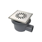 Aquaberg - Vloerput met 1 aansluiting Abs Put Ve 20X20Cm Rvs316 6321