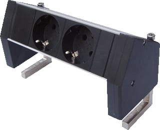 Ratio Electric - Desk-Top Bureau aansluitunit 2Xschuko 5008 In Alu