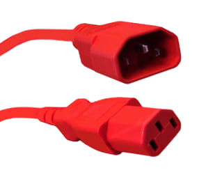 Ratio Electric - Jumper cord Aansluitleiding Kab C14-C13 0,5M Rd