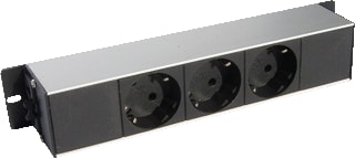 Ratio Electric - Desk-Box Contactdooscombinatie 3Xschuko I3 Alu
