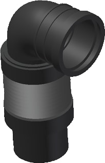 Geberit - Duofix Fitting met 2 aansluitingen Bocht Voor Flex90