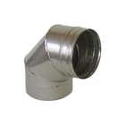 Metaloterm - UE Dubbelw. rookgashulpstuk 2 aansl. Bocht 87 Graden